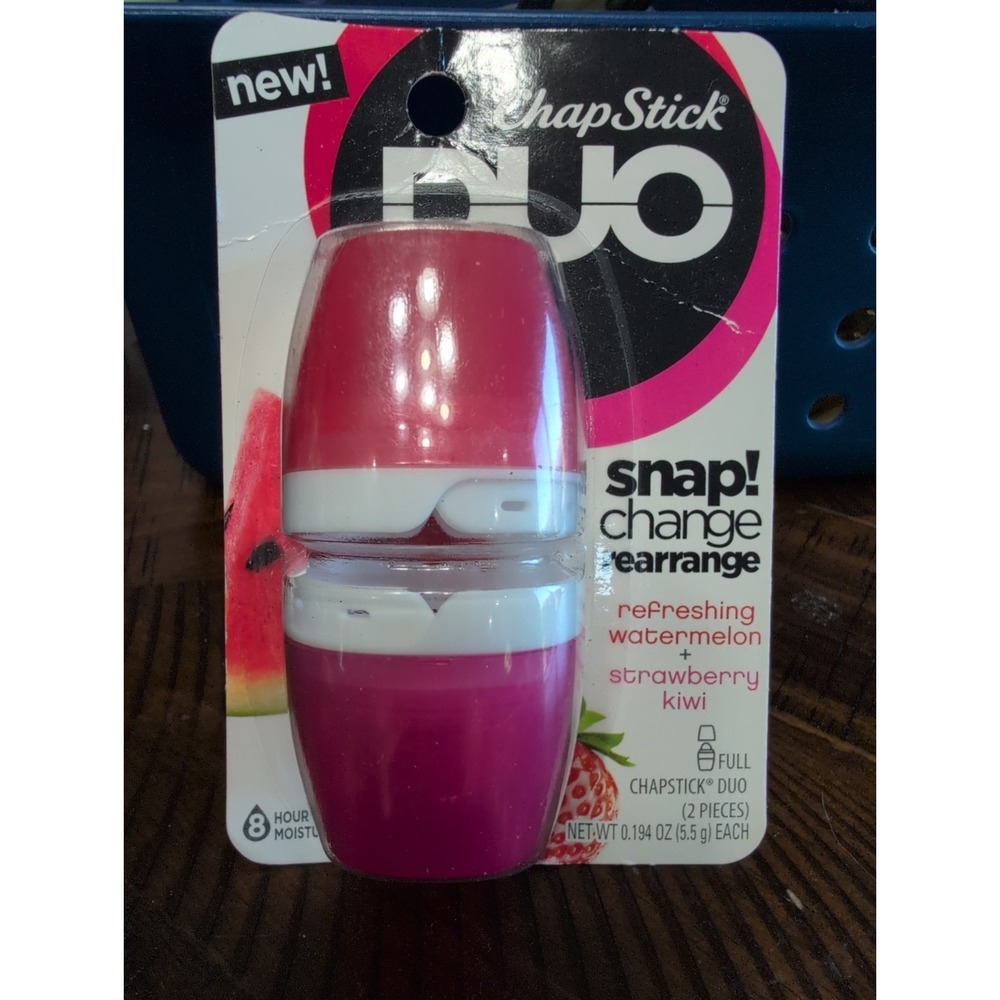 Chapstick Duo Refreshing Watermelon & Strawberry Kiwi 2 Pieces 0.194 oz Each